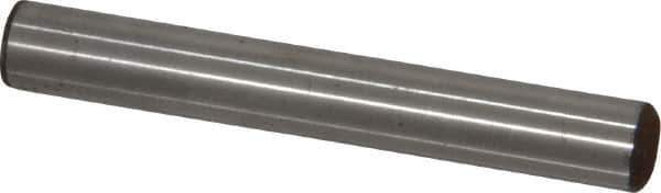 Value Collection - 5/16" Diam x 2-1/4" Pin Length Grade 8 Alloy Steel Standard Dowel Pin - C 50-58 Hardness, 20,000 Lb Breaking Strength, 1 Beveled & 1 Rounded End - Exact Tool & Supply