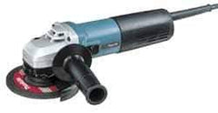 Makita - 5" Wheel Diam, 2,800 to 10,500 RPM, Corded Angle & Disc Grinder - 5/8-11 Spindle, 120 Volts, 12 Amps - Exact Tool & Supply