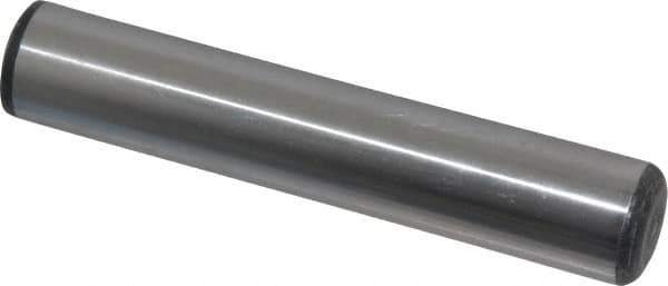 Value Collection - 3/4" Diam x 4" Pin Length Grade 8 Alloy Steel Standard Dowel Pin - C 50-58 Hardness, 114,000 Lb Breaking Strength, 1 Beveled & 1 Rounded End - Exact Tool & Supply