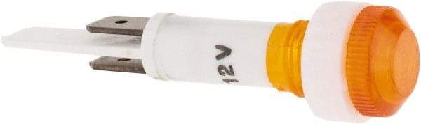 ACI - 12 V Amber Lens Indicating Light - Round Lens, Blade Connector, 52.6" OAL x 13.5" Wide - Exact Tool & Supply