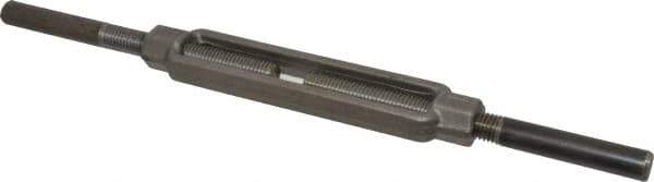 Made in USA - 3,500 Lb Load Limit, 5/8" Thread Diam, 6" Take Up, Steel Stub & Stub Turnbuckle - 7-7/8" Body Length, 7/8" Neck Length, 15" Closed Length - Exact Tool & Supply
