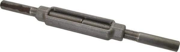 Made in USA - 10,000 Lb Load Limit, 1" Thread Diam, 6" Take Up, Steel Stub & Stub Turnbuckle - 8-3/4" Body Length, 1-3/8" Neck Length, 18" Closed Length - Exact Tool & Supply