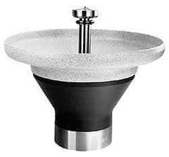 Bradley - Circular, Infrared Sensor, Internal Drain, 54" Diam, 8 Person Capacity, Terreon, Wash Fountain - 4.5 GPM, 8-1/2" Bowl Depth, 34" High - Exact Tool & Supply