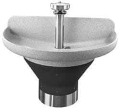 Bradley - Semi-Circular, Infrared Sensor, Internal Drain, 54" Diam, 4 Person Capacity, Terreon, Wash Fountain - 2.5 GPM, 8-1/2" Bowl Depth, 34" High - Exact Tool & Supply