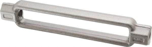 Made in USA - 3,500 Lb Load Limit, 5/8" Thread Diam, 6" Take Up, Steel Turnbuckle Body Turnbuckle - 7-3/4" Body Length, 7/8" Neck Length, 15" Closed Length - Exact Tool & Supply