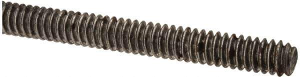 Value Collection - #10-24 UNC (Coarse), 3' Long, Low Carbon Steel Threaded Rod - Oil Finish Finish, Right Hand Thread - Exact Tool & Supply