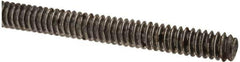 Value Collection - #10-24 UNC (Coarse), 3' Long, Low Carbon Steel Threaded Rod - Oil Finish Finish, Right Hand Thread - Exact Tool & Supply