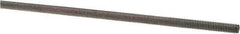 Value Collection - #10-32 UNF (Fine), 3' Long, Low Carbon Steel Threaded Rod - Zinc-Plated Finish, Right Hand Thread - Exact Tool & Supply