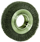 6" Diameter - 2" Arbor Hole - Crimped Steel Wire Straight Wheel - Exact Tool & Supply