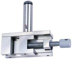 Accupro - 1.962 Jaw Opening Capacity, 42.93mm Jaw Height, Toolmaker's Vise - Flat Jaw, 123mm OAL x 38.1mm OAW x 4.54" OAH - Exact Tool & Supply
