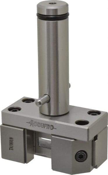 Accupro - 0.785 Jaw Opening Capacity, 37.08mm Jaw Height, Toolmaker's Vise - Flat Jaw, 105mm OAL x 29.97mm OAW x 4.19" OAH - Exact Tool & Supply