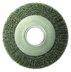 8" Diameter - 2" Arbor Hole - Crimped Steel Wire Straight Wheel - Exact Tool & Supply