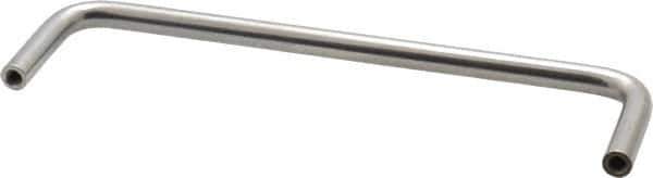 Amatom Electronic Hardware - 6-3/4" Long x 1-3/4" High, Round Handle - Clear Passivated, Stainless Steel, 6-7/16" Center to Center - Exact Tool & Supply