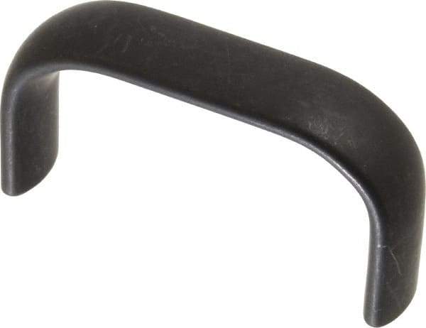 Amatom Electronic Hardware - 2-25/32" Long x 0.63" Wide x 1-1/2" High, Oval Handle - Black Anodized, Aluminum, 2-1/2" Center to Center - Exact Tool & Supply