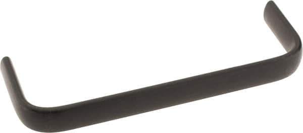 Amatom Electronic Hardware - 6-9/32" Long x 0.63" Wide x 2" High, Oval Handle - Black Oxide Finish, Stainless Steel, 6" Center to Center - Exact Tool & Supply