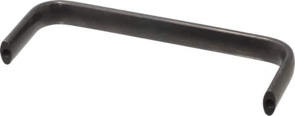 Amatom Electronic Hardware - 6-9/32" Long x 0.63" Wide x 2-1/4" High, Oval Handle - Black Oxide Finish, Stainless Steel, 6" Center to Center - Exact Tool & Supply