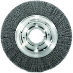 10" Diameter - 2" Arbor Hole - Crimped Steel Wire Straight Wheel - Exact Tool & Supply