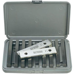 TESA Brown & Sharpe - 18 Piece, 6 Inch Long Parallel Set - 1-3/4 Inch High, 1/4 Inch Thick, 52-58 RC Hardness, Sold as 9 Pair - Exact Tool & Supply