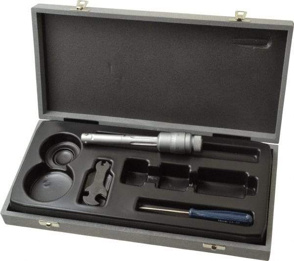 TESA Brown & Sharpe - 0.5 to 0.6", 3" Gage Depth, Mechanical Inside Hole Micrometer - 0.0002" Graduation, Ratchet Stop Thimble - Exact Tool & Supply