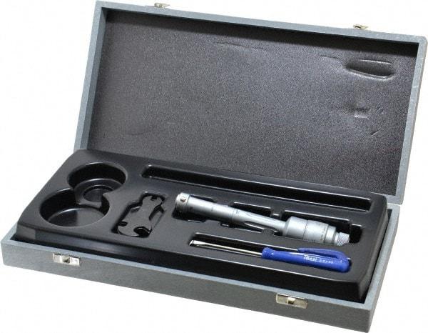 TESA Brown & Sharpe - 0.6 to 0.7", 3" Gage Depth, Mechanical Inside Hole Micrometer - 0.0002" Graduation, Ratchet Stop Thimble - Exact Tool & Supply
