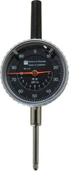 TESA Brown & Sharpe - 1" Range, 0-100 Dial Reading, 0.001" Graduation Dial Drop Indicator - 2-1/4" Dial, 0.1" Range per Revolution, Revolution Counter - Exact Tool & Supply
