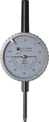 TESA Brown & Sharpe - 1" Range, 0-50 Dial Reading, 0.0005" Graduation Dial Drop Indicator - 2-1/4" Dial, 0.05" Range per Revolution, Revolution Counter - Exact Tool & Supply