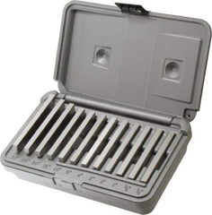TESA Brown & Sharpe - 0.25 to 30° Angle, 3 Inch Long, Angle Block Set - 50-55 Rc Hardness, 12 Pieces - Exact Tool & Supply