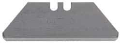 Stanley - 100 Piece Carbon Steel Utility Knife Blade - 1-7/8" OAL, 0.024" Blade Thickness - Exact Tool & Supply