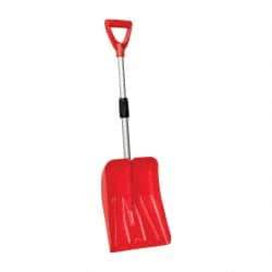 Value Collection - 10-1/2 Inch Wide Blade x 13 Inch High Blade Snow Shovel - 24 Inch Long Metal Shaft Handle with Poly D-Grip - Exact Tool & Supply