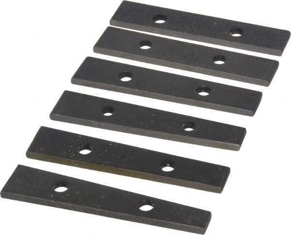Value Collection - 0.5 to 5° Angle, 3-1/2 Inch Long, Angle Block Set - 5/32 Inch Thick, 55-60 Rc Hardness, 6 Pieces - Exact Tool & Supply