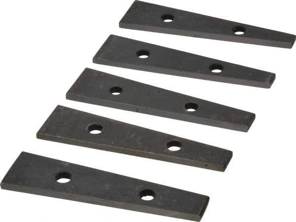 Value Collection - 6 to 10° Angle, 3-1/2 Inch Long, Angle Block Set - 5/32 Inch Thick, 55-60 Rc Hardness, 5 Pieces - Exact Tool & Supply