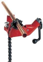 Ridgid - 1/4 to 6" Pipe Capacity, Manual Chain Vise - Bolt Down, Cast Iron, Model Number BC610 - Exact Tool & Supply