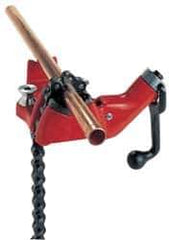 Ridgid - 1/4 to 6" Pipe Capacity, Manual Chain Vise - Bolt Down, Cast Iron, Model Number BC610 - Exact Tool & Supply