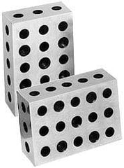 Suburban Tool - 0.0001 Squareness Per Inch, Hardened Steel, 2-4-6 Block with 23 Hole Setup Block - 3/8 - 16 Inch Tapped Hole Size, Sold As Matched Pair - Exact Tool & Supply