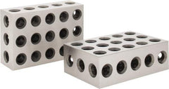Value Collection - 0.0003 Squareness Per Inch, Hardened Steel, 2-4-6 Block with 23 Hole Setup Block - 0.0001 to 0.0007 Inch Overall Tolerance, 5/8-11 Inch Tapped Hole Size, 56-60 HRC Hardness, Sold As Matched Pair - Exact Tool & Supply