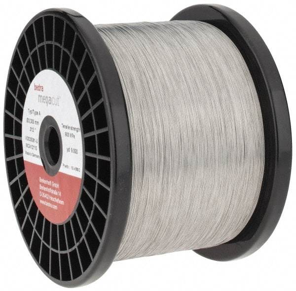 GISCO - CuZn36 Zinc Coated, Hard Grade Electrical Discharge Machining (EDM) Wire - 900 N per sq. mm Tensile Strength, Megacut A Series - Exact Tool & Supply