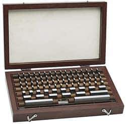 SPI - 81 Piece, 0.05 to 4", Economy Grade, Steel Gage Block Set - Rectangular, 0.00005" Tolerance - Exact Tool & Supply