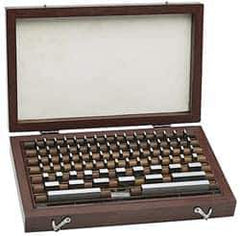 SPI - 81 Piece, 0.05 to 4", Economy Grade, Steel Gage Block Set - Rectangular, 0.00005" Tolerance - Exact Tool & Supply