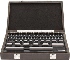 SPI - 81 Piece, 0.05 to 4", Grade 0, Steel Gage Block Set - Rectangular, +10 - 5µ (3"), +12 - 6µ (4"), +4 - 2µ (0.050-1"), +8 - 4µ (2") Tolerance - Exact Tool & Supply