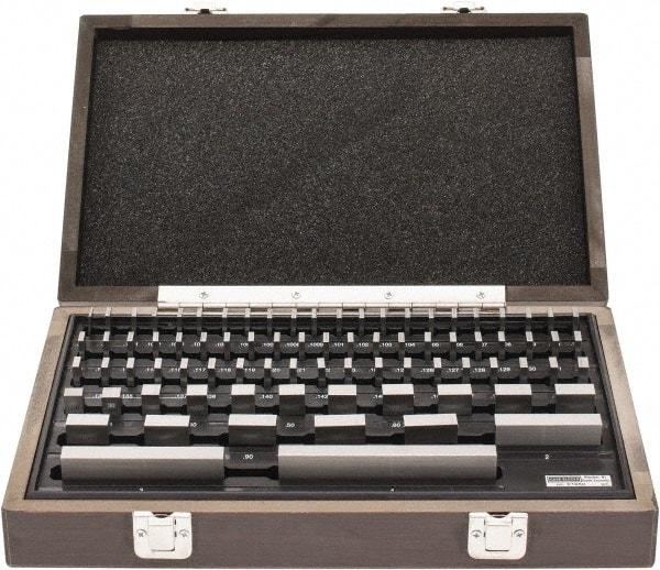 SPI - 81 Piece, 0.05 to 4", Economy Grade, Steel Gage Block Set - Rectangular, 0.00005" Tolerance - Exact Tool & Supply