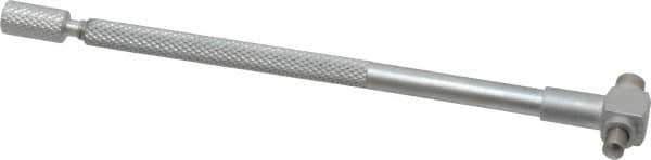 Value Collection - 1/2 to 3/4 Inch, 4.4 Inch Overall Length, Telescoping Gage - 4 Inch Long Handle, Hardened Tool Steel, Satin Chrome Finish - Exact Tool & Supply