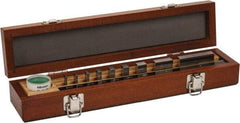Mitutoyo - 9 Piece, 1/16 to 2", Grade 0, Steel Gage Block Set - Rectangular, 5µ (0.0625-0.3"), 6µ (0.5-1"), 8µ (2") Tolerance - Exact Tool & Supply