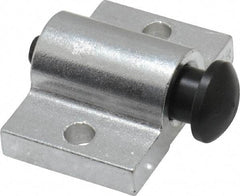 Vlier - 1-1/2" Base Width, 3/16" Stroke Len, 9/16" Stop Head OD, 1-1/8" Btw Mt Hole Ctrs, 7/8" Btw Mt Hole & Edge, Round Spring Locating Stop - 1" Body Len x 1-1/2" Body Width, 5/16" Base Thickness, 2 Lb Init, 14 Lb Mid, 25.9 Lb Final End Force - Exact Tool & Supply