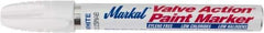 Markal - White Permanent Marker - Felt Tip - Exact Tool & Supply