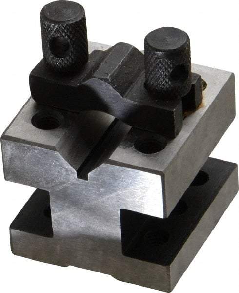 Value Collection - 19/32" Max Capacity, 90° Angle, Hardened Steel V-Block - 1-3/8" Long x 1-3/8" Wide x 1-3/16" High, Sold as Individual - Exact Tool & Supply