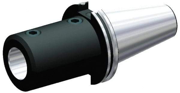Kennametal - CAT50 Taper, 2" Inside Hole Diam, 5-1/2" Projection, Straight Shank with Flat Adapter - Through Coolant - Exact Tool & Supply