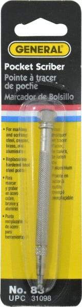 General - 4-3/4" OAL Pocket Scriber - Steel - Exact Tool & Supply