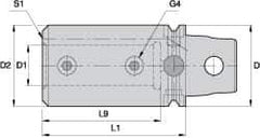 Kennametal - 3/4" Bore Diam, 1.58" Body Diam x 2.756" Body Length, Boring Bar Holder & Adapter - 2.28" Bore Depth, Internal & External Coolant - Exact Tool & Supply