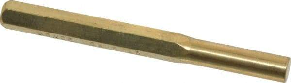 Made in USA - 5/16" Pin Punch - 3-1/2" OAL, Brass - Exact Tool & Supply