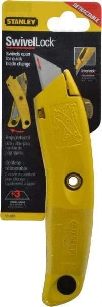 Stanley - Retractable Utility Knife - 3 Blades Included - Exact Tool & Supply